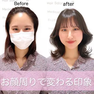 ミディアム 韓国くびれレイヤー 🇰🇷はづきのヘアスタイル