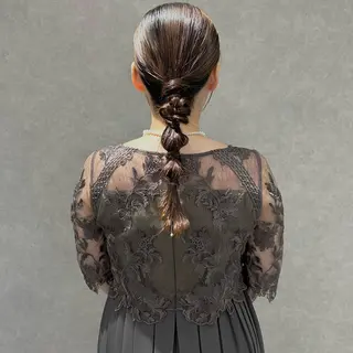 セミロング ヘアアレンジ はちすか るかのヘアスタイル