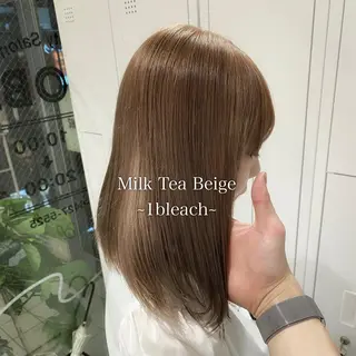 ミディアム カラー THESALONS所属・🤍ブリーチカラー /寄田龍樹🤍のヘアスタイル