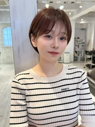 ショート 縮毛矯正/ショート/ レイヤー/畑中正敏のヘアスタイル