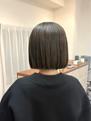 ミディアム カラー ヘアアレンジ ハル🌸柔色/ ブリーチなし/艶髪のヘアスタイル