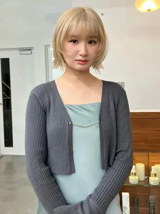 ミディアム いざわりお /梅田/ブリーチのヘアスタイル