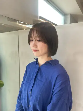 ミディアム カラー ボブ⌇ 艶カラー⌇ RIN🌙のヘアスタイル