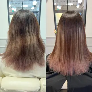 ミディアム SHIN/レイヤー カット×クロスパーマのヘアスタイル