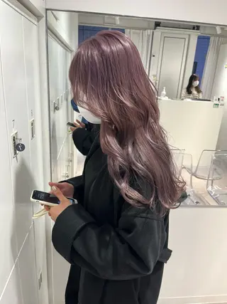 ロング カラー 韓国ハッシュカット/ 新宿/髪質改善/岡崎のヘアスタイル