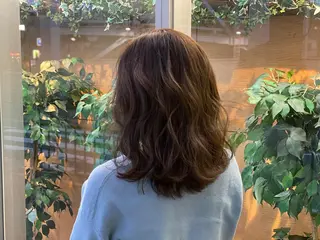 ミディアム カラー くろいわ りほのヘアスタイル