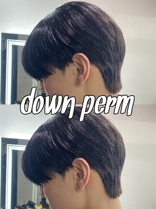 メンズ パーマ/ダブルカラー ブリーチ⭐️海斗のヘアスタイル