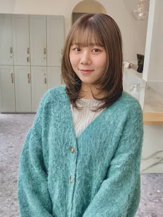 ミディアム カラー 石川 達也のヘアスタイル