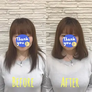 ミディアム レイヤーカット✂︎池 袋個室サロンkumaのヘアスタイル