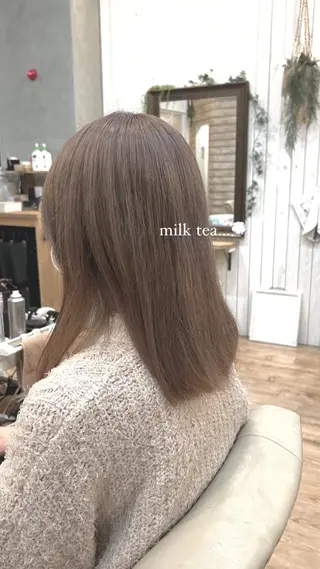 セミロング カラー プラーチェ橋本所属・🎠オガタアヤネ🎠 plaatje橋本のヘアスタイル