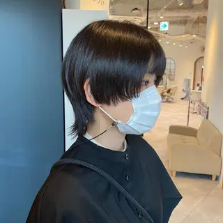 ショート 大阪ウルフカット ハッシュカットのヘアスタイル