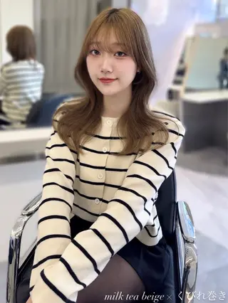 ロング カラー Parve  Mix 🫧梶川虹のヘアスタイル