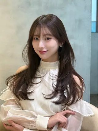 ロング カラー 韓国ヘア🇰🇷／艶 カラー🫧/木村和生のヘアスタイル