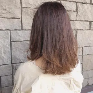 ミディアム カラー 店長/mao/ 前髪/顔周りカットのヘアスタイル