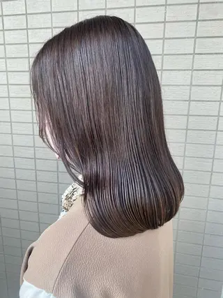 ミディアム カラー 韓国×髪質改善カラー 💎hinaのヘアスタイル