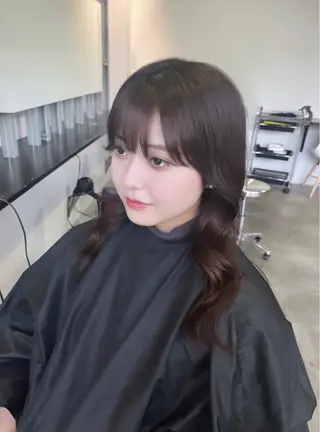 ロング こまつ まりやのヘアスタイル