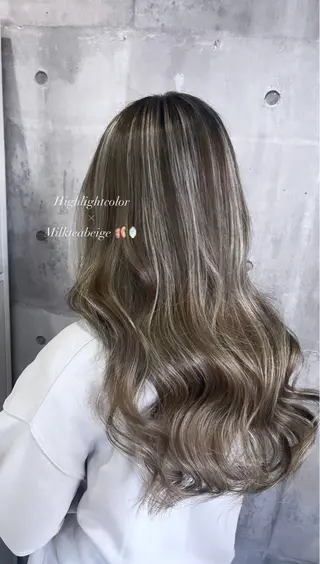 ロング カラー ヘアアレンジ ♡🎀垢抜け透明感 カラーaomi🐇♡のヘアスタイル