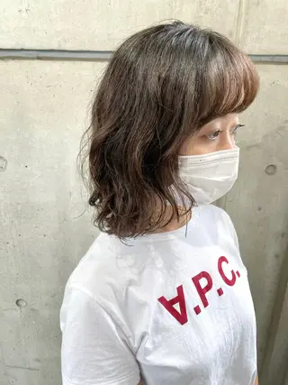 ミディアム パーマ 銀座No.1髪質改善 縮毛矯正/本木のヘアスタイル