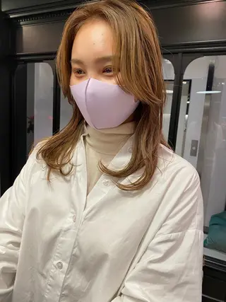 ミディアム カラー Tomoka🐶🌟 似合わせカット✂︎のヘアスタイル