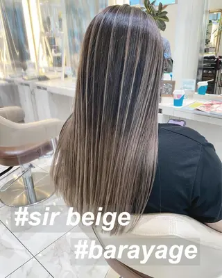 セミロング カラー 山崎俊輔/髪質改善 /バレイヤージュのヘアスタイル