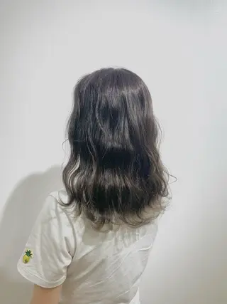 ミディアム カラー ヘアアレンジ キヨミ 韓国レイヤーカットのヘアスタイル
