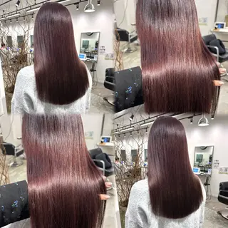 セミロング カラー 髪質改善ストレート /暖色カラー🎀🪞のヘアスタイル