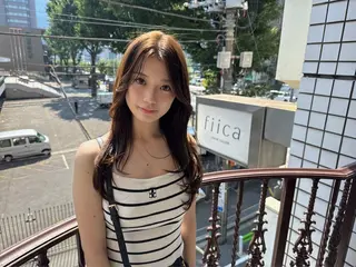 ロング カラー 縮毛矯正➕髪質改善➕ レイヤーカット　田畑のヘアスタイル