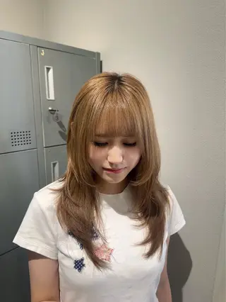 セミロング 透明感カラー/レイ ヤーカット/KaHoのヘアスタイル