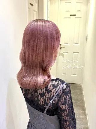 セミロング カラー ハイトーンカラー/ 長さだし🐇きょうかのヘアスタイル