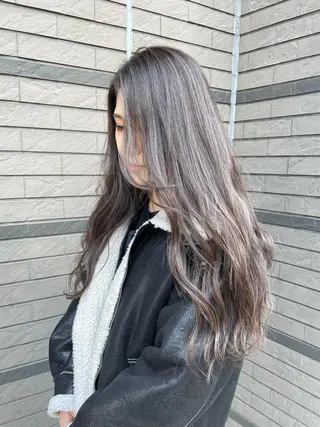 ロング カラー 西村あきや トレンド韓国ヘアのヘアスタイル