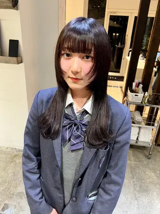 セミロング 【ロングウルフカット 姫カット】伊藤裕哉のヘアスタイル