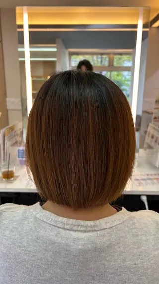 ミディアム コテ巻きパーマ/ 韓国レイヤー/ナオのヘアスタイル