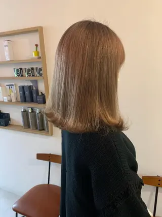 ミディアム FRAME+spa&hair roomなんば駅前店所属・🌸MAYU🌸 ハイトーン➕レイヤーのヘアスタイル