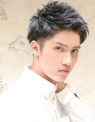 ショート カラー パーマ メンズ Soleria /ソレリア所属・Soleria 田中慎一のヘアスタイル