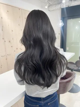 ロング カラー 新宿/韓国ヘア/ 髪質改善ストレートのヘアスタイル