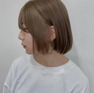 ミディアム カラー ヘアアレンジ 韓国レイヤーカット/ 儚げカラーチナツのヘアスタイル