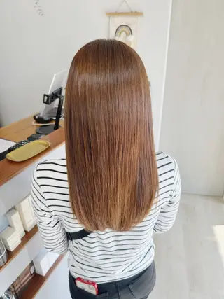 セミロング カラー 吉田 明弘のヘアスタイル