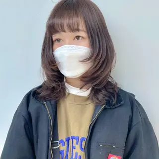 セミロング カラー もにか🌞原宿/渋谷 🌝ブリーチカラーのヘアスタイル