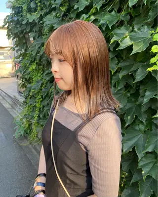 ミディアム カラー レイヤーボブ/ 艶カラー/サナ🌼のヘアスタイル