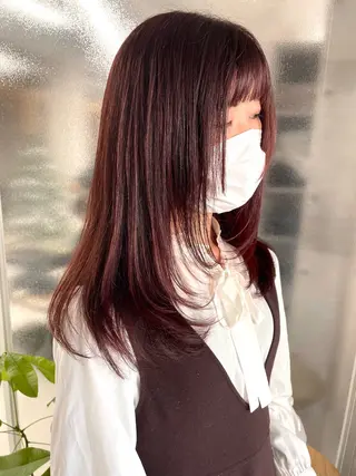 ミディアム カラー 錦 茉李 @lm.mari03のヘアスタイル