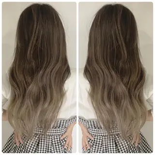 ロング カラー 京都大人女性ショート 徒歩1分/秋山のヘアスタイル