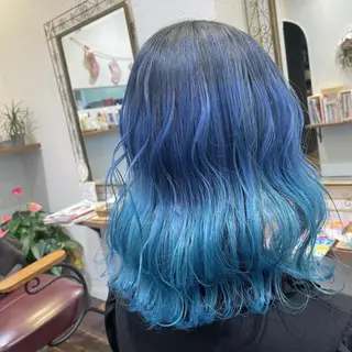 ミディアム カラー 皆巳 達郎のヘアスタイル