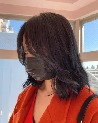 ミディアム カラー ヘアアレンジ SALOWIN横浜所属・𓍯韓国style/ 髪質改善𓍯中村和希のヘアスタイル