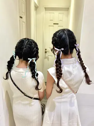 ヘアアレンジ ハイトーンカラー/ 長さだし🐇きょうかのヘアスタイル