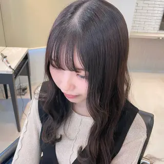ロング カラー noa hair design 町田店所属・miyu♡̷̷ 韓国ヘア/顔まわりのヘアスタイル