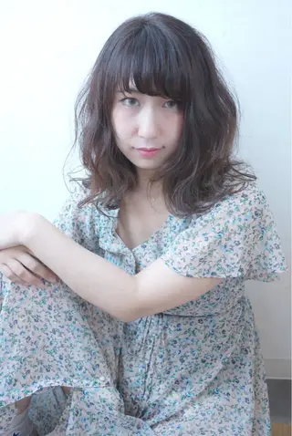 ミディアム カラー sharesalon セキケイタのヘアスタイル