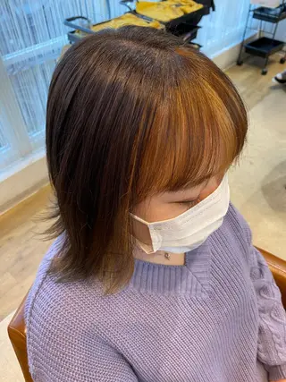 セミロング 岡本 真実のヘアスタイル