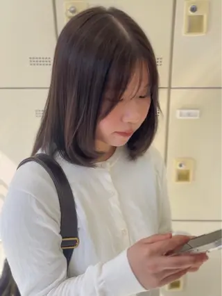 セミロング ♡ナチュラルガーリー ♡ベージュ♡RINAのヘアスタイル