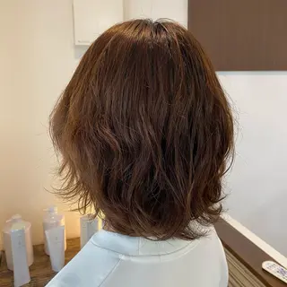 ミディアム パーマ 堀内 七海のヘアスタイル