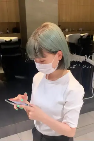 ショート カラー パーマ ヘアアレンジ メンズ キッズ ネイル マツエク・マツパ LINDOTOKYO梅田所属・酸性ストレート 髪質改善大槻勇樹のヘアスタイル